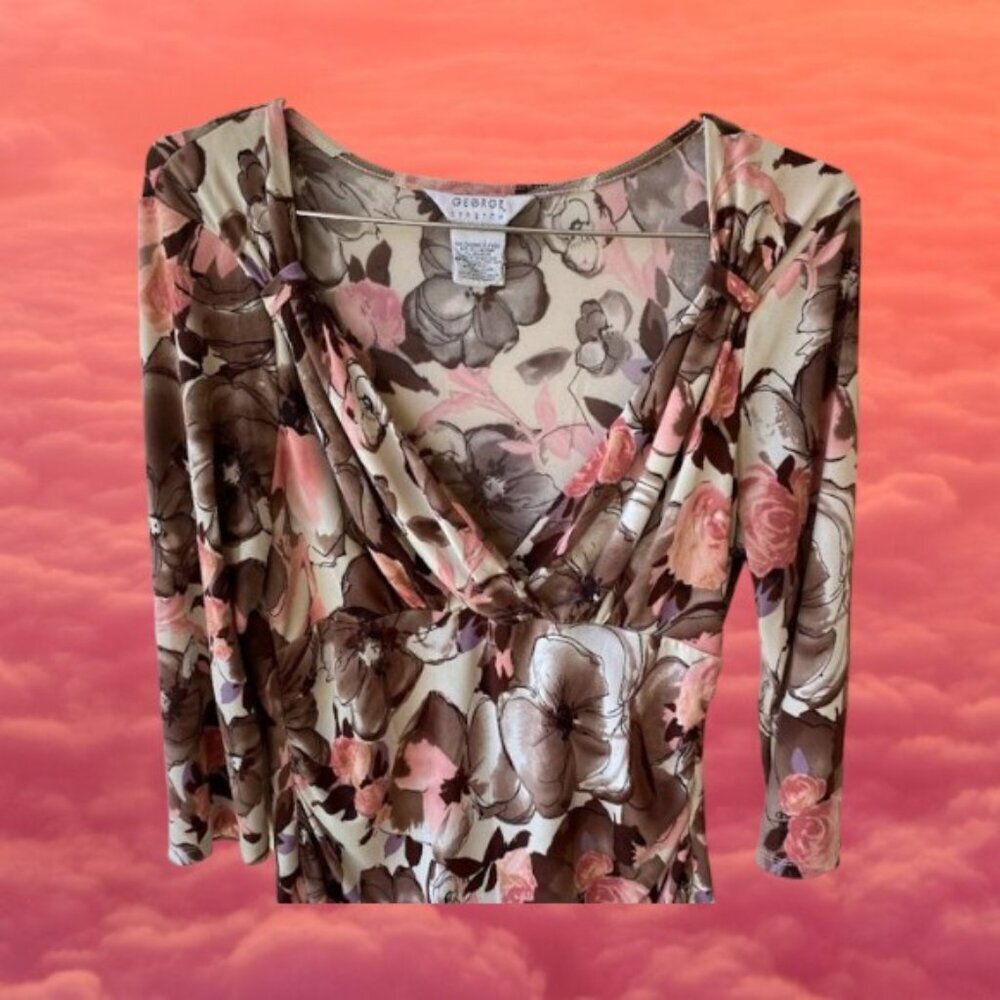 George Stretch Women's Hi-Low Floral Top